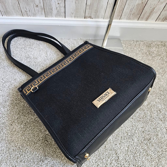 Versace small Tote Bag, Black and Gold - Picture 13 of 13